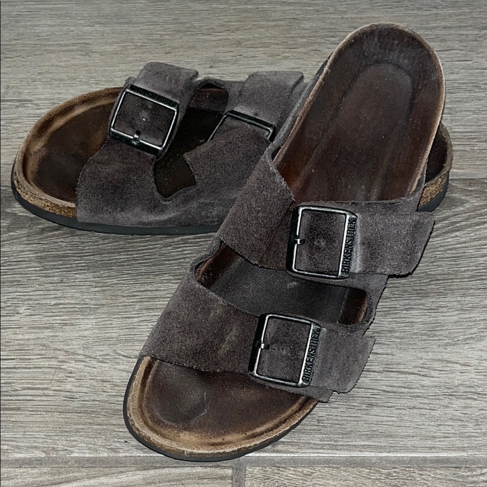 Birkenstock Women’s Dark Gray Suede Sandals size 37